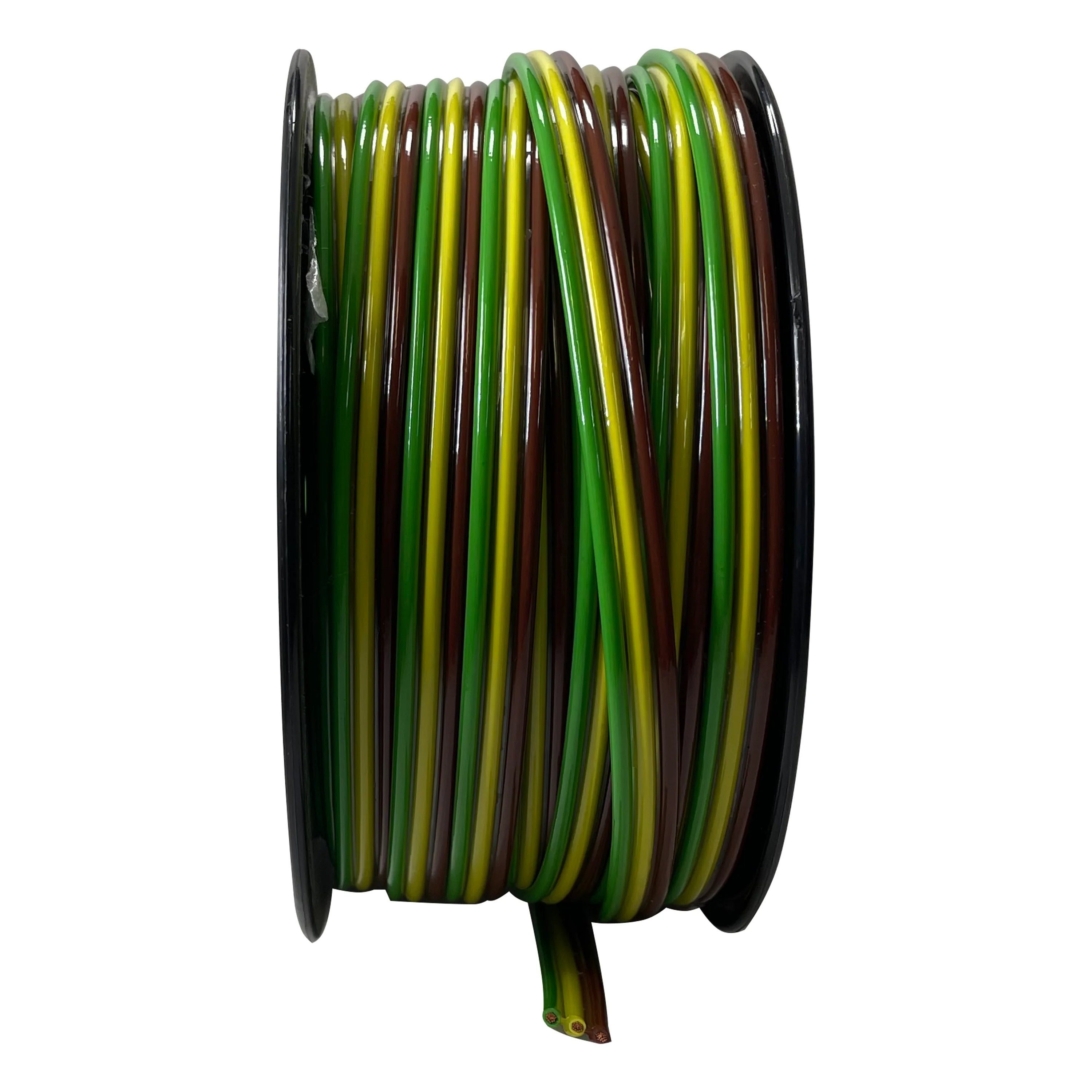 Triplex All Copper Trailer Wire 18 AWG 3 Conductor Brown Green Yellow - 100 Ft - Image 3