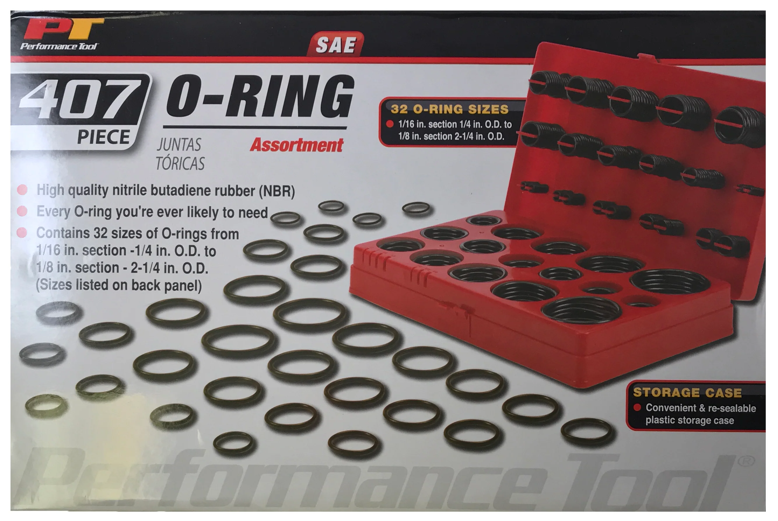 SAE O-Ring Seal Assortment Kit - 382 Piece - Black Nitrile Rubber - Automotive Grade - Image 4