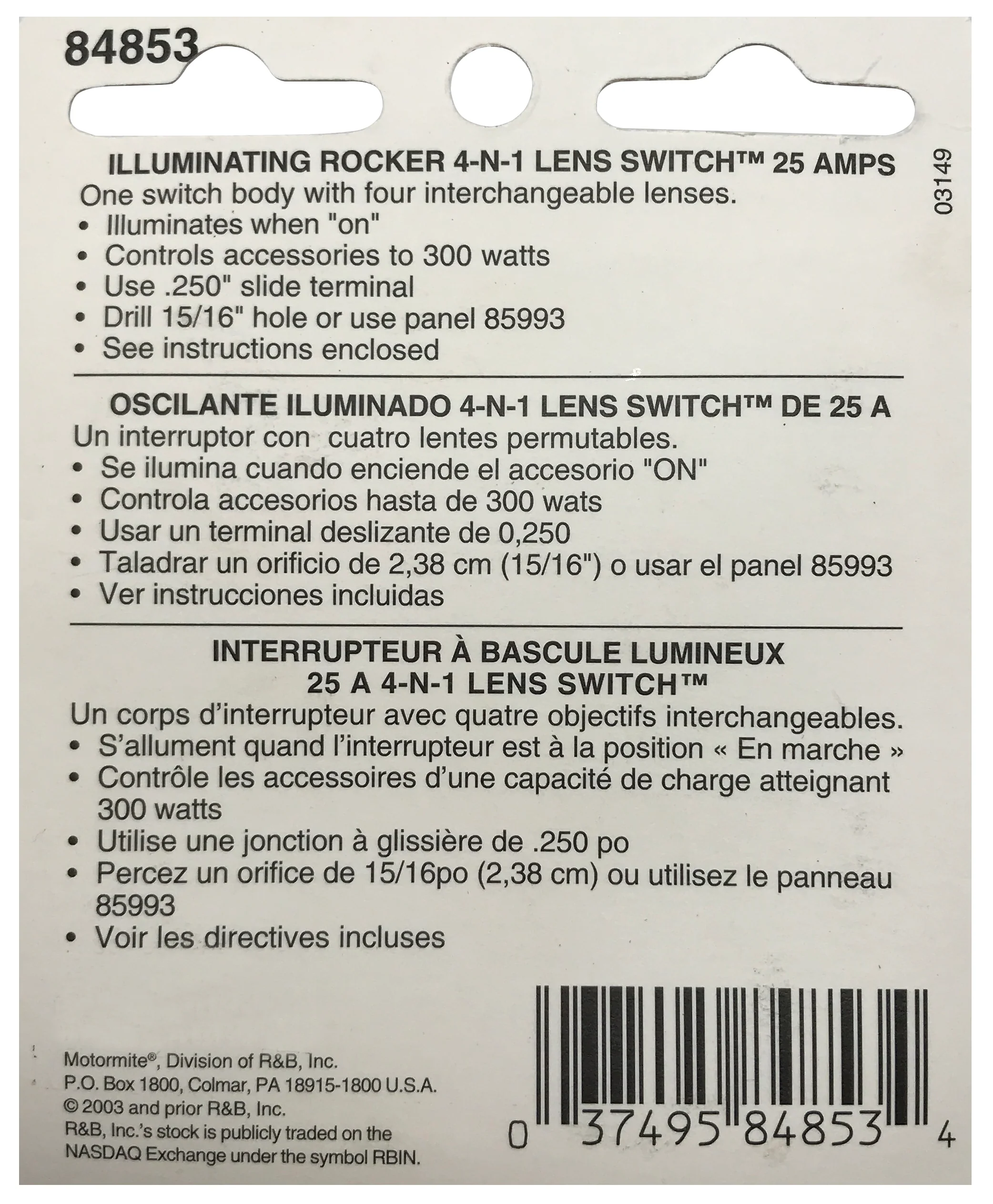 Illuminating Rocker Switch ON / OFF SPST 20A @12V W/ Replaceable Lens - Green Amber Blue Red - 1 or 5 Pack - Image 3