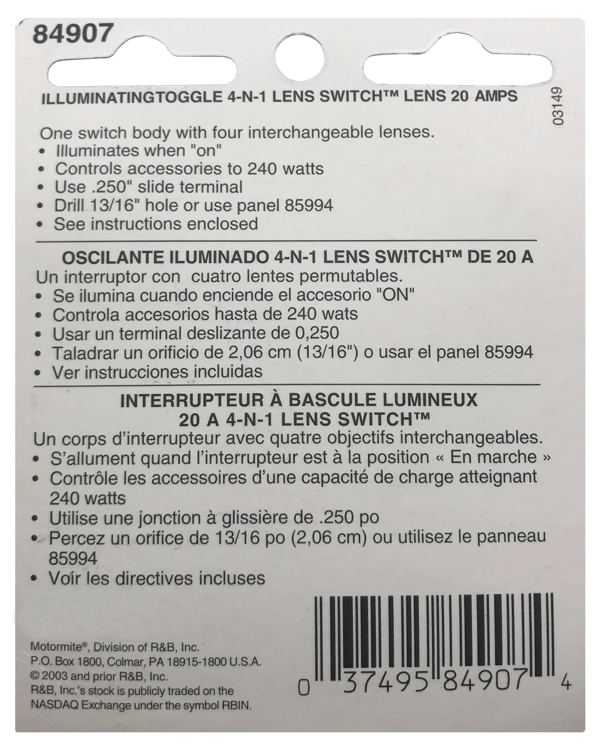 Illuminating Toggle Switch 12 Volt @20 Amp W/ Replaceable Lens - Green Amber Blue Red - 1 or 5 Pack - Image 3
