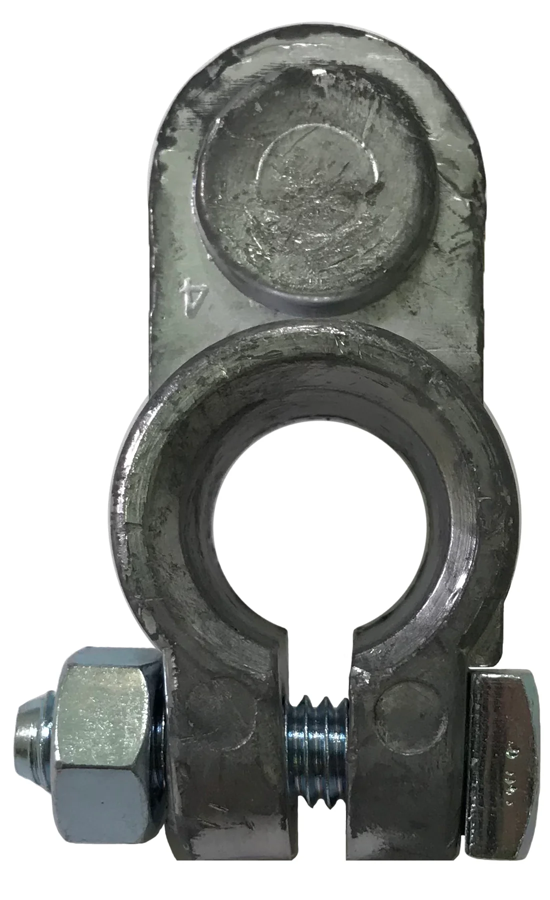 Marine Top Post Battery Terminal Cable Ends with 5/16" Zinc Wire Clamp & Brass Wing Nut - 10 Pack - Image 3