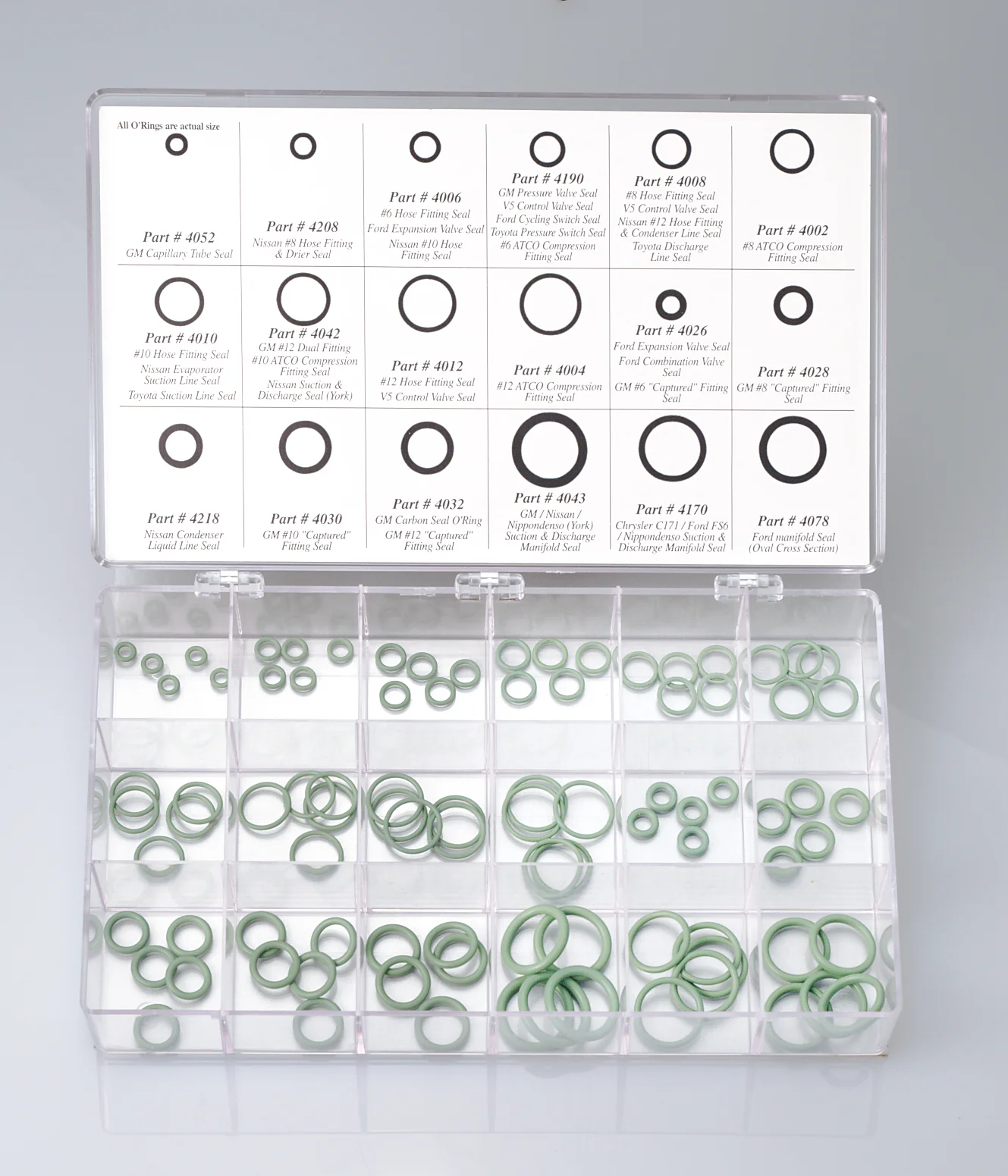 180 Piece O'Ring Assortment Kit for R12 & R134a A/C Systems - 18 Sizes - Image 5