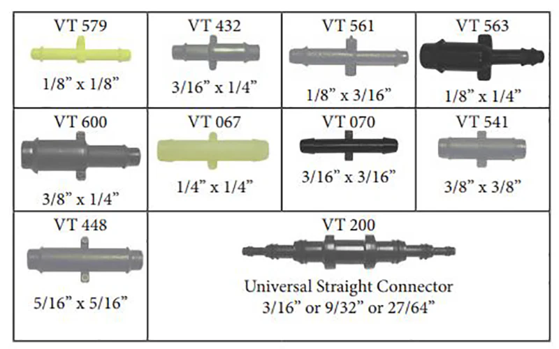 100 Piece Straight Vacuum Connector Assortment Kit - Image 3