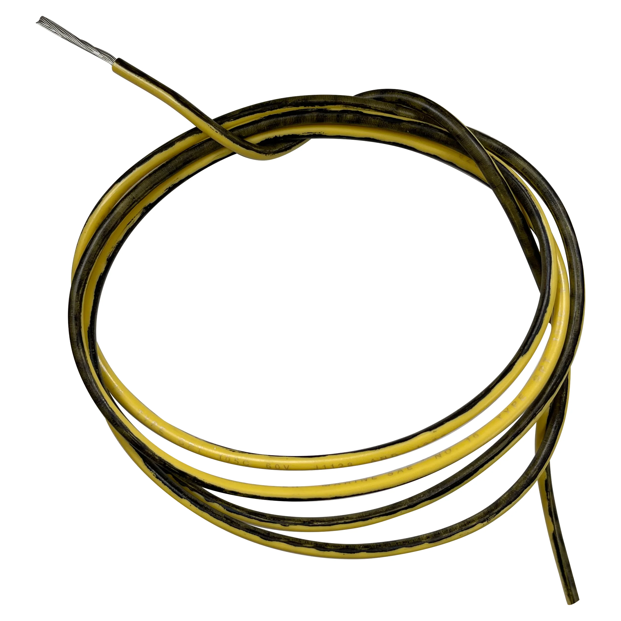 16 AWG Marine Tinned Primary Wire - Yellow with Black Stripe - 600V - 100 ft to 2000 ft - Made in USA - Image 3